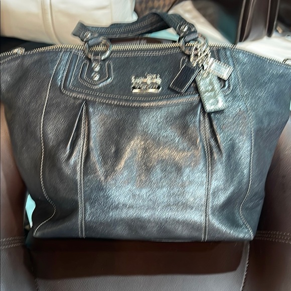 Coach Handbags - Coach Black Leather Tote Bag